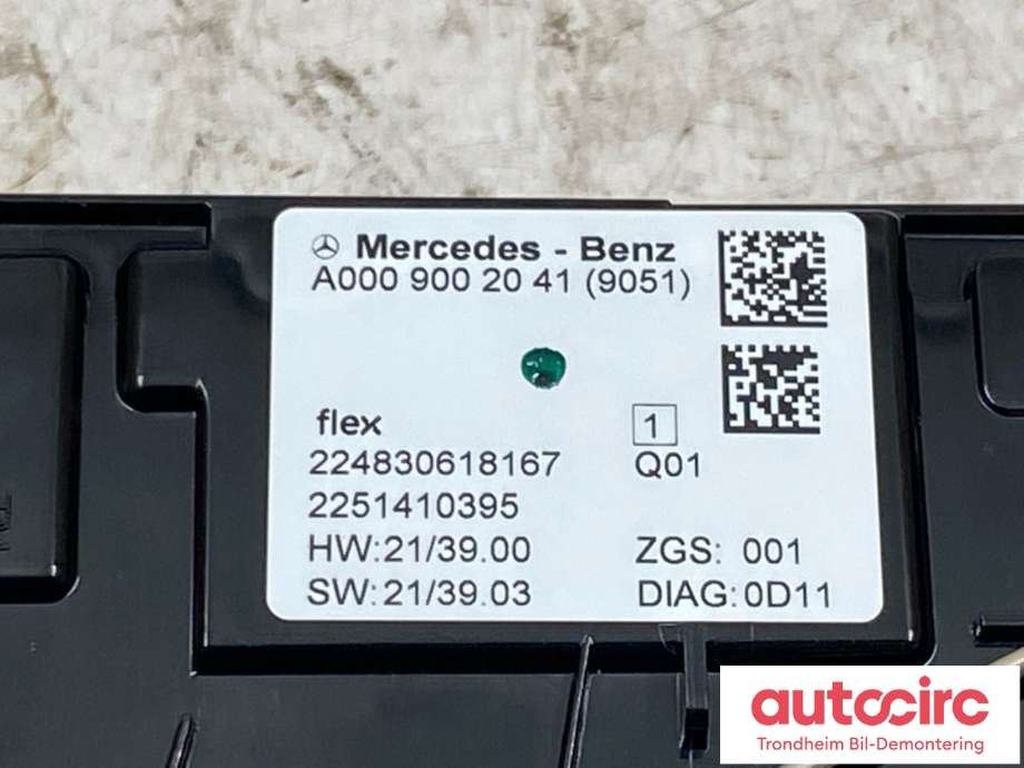 Taklyspanel til Mercedes EQS SUV 2022-->> (X296) (X296) (A0009002041|A0009009445|)