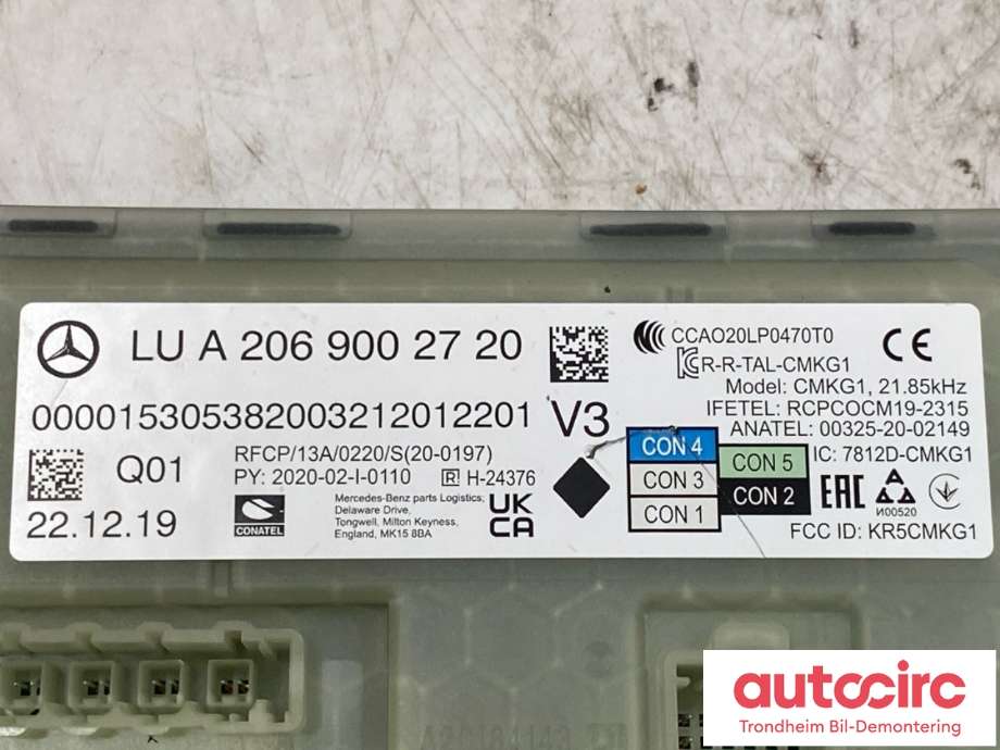 Styreenhet diverse til Mercedes EQS SUV 2022-->> (X296) (X296) (A2069002720|)