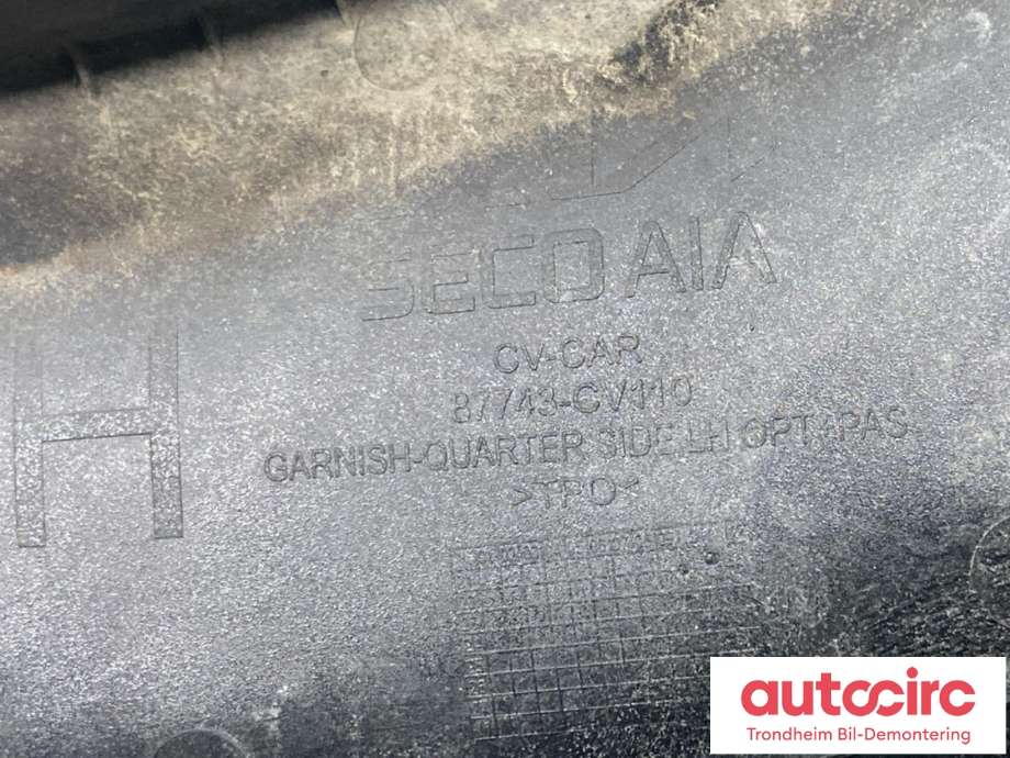 Hjulbuelist venstre bak til Kia EV6 2021-->> (87741CV110AHV|87741CV110|)