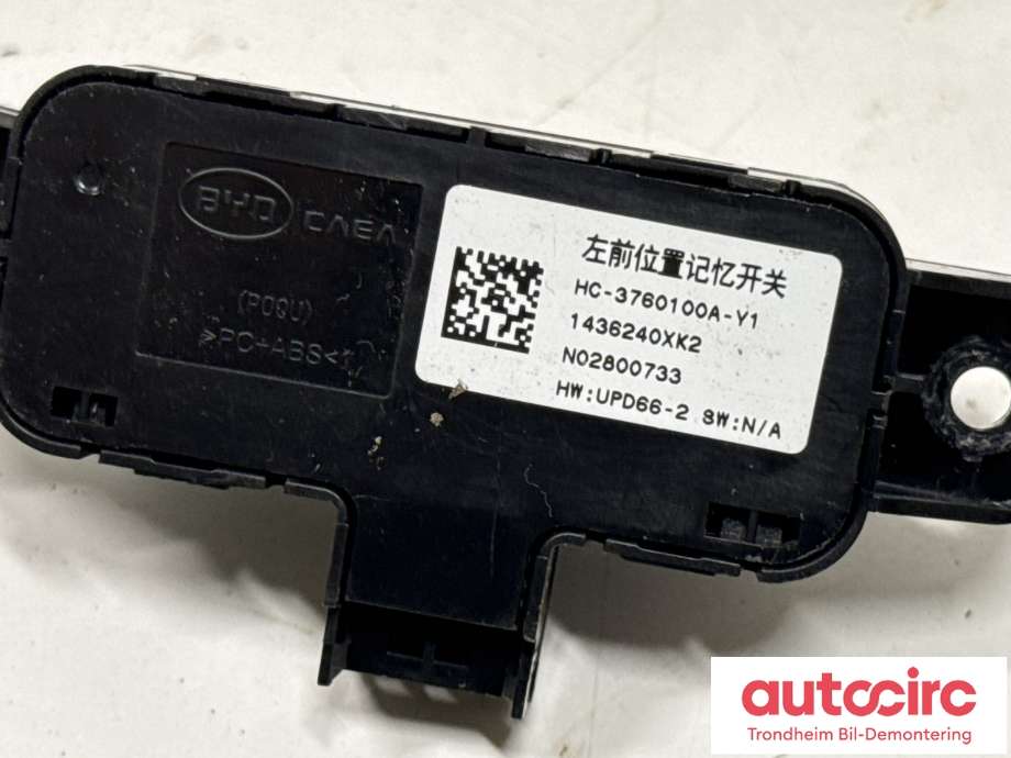 Bryterpanel førersete til BYD Tang 2020-->>  (HC-3760100-Y1|1436240XK2|)