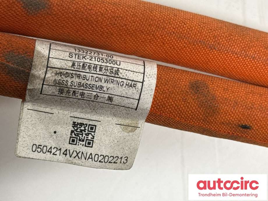 Kabel høy volt (HV) elbil til BYD Tang 2020-->>  (STEK-2105300U|13322731-00|)