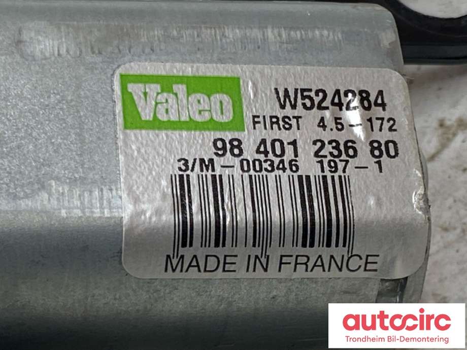 Viskermotor bakrute til Peugeot Partner 2019-->> (Type III)  (VALEO|9840123680|6405LR|)