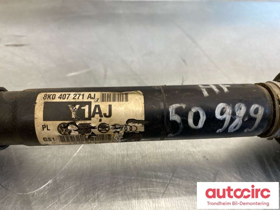 Drivaksel høyre foran, diesel/automat til Audi A4 2007-2014 (Type IV) (B8) (B8) (8K0 407 271 AJ|8K0 407 451 LX|)