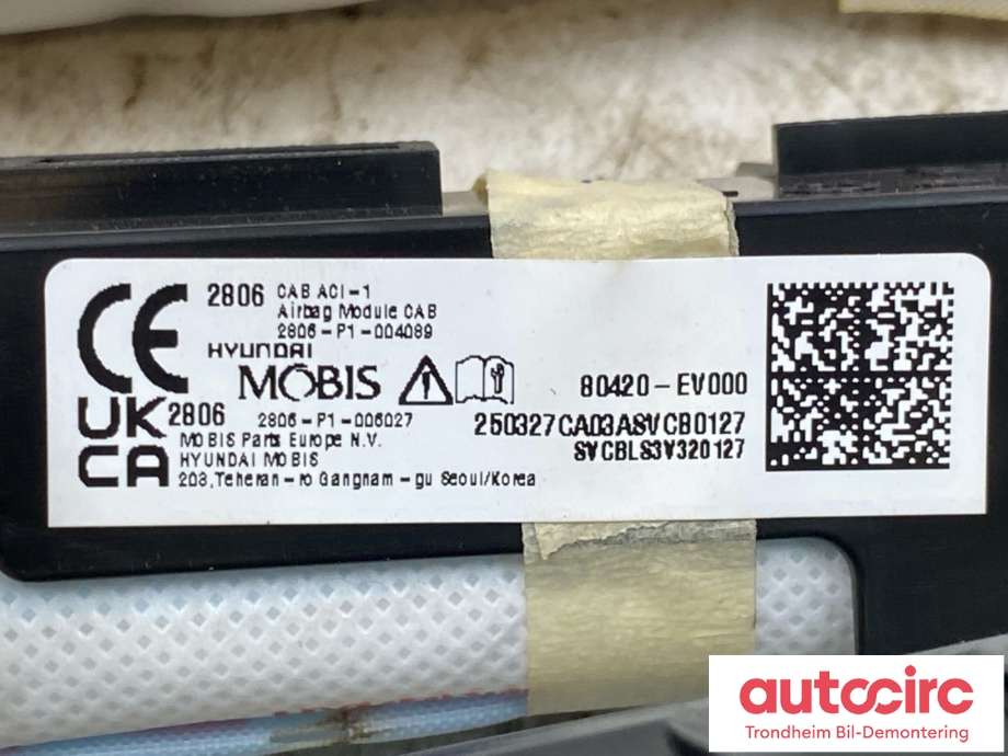 Airbag gardin høyre til Kia EV3 2025-->>  (80420EV000|)