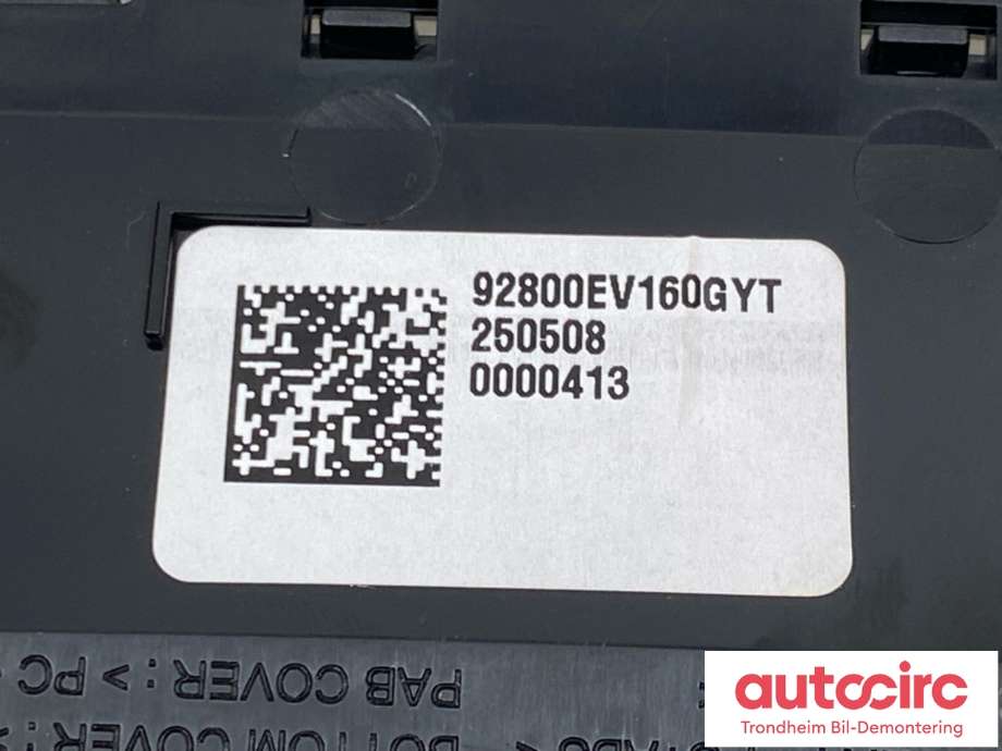 Taklyspanel til Kia EV3 2025-->>  (92800EV160GYT|92800-EV160-GYT|)
