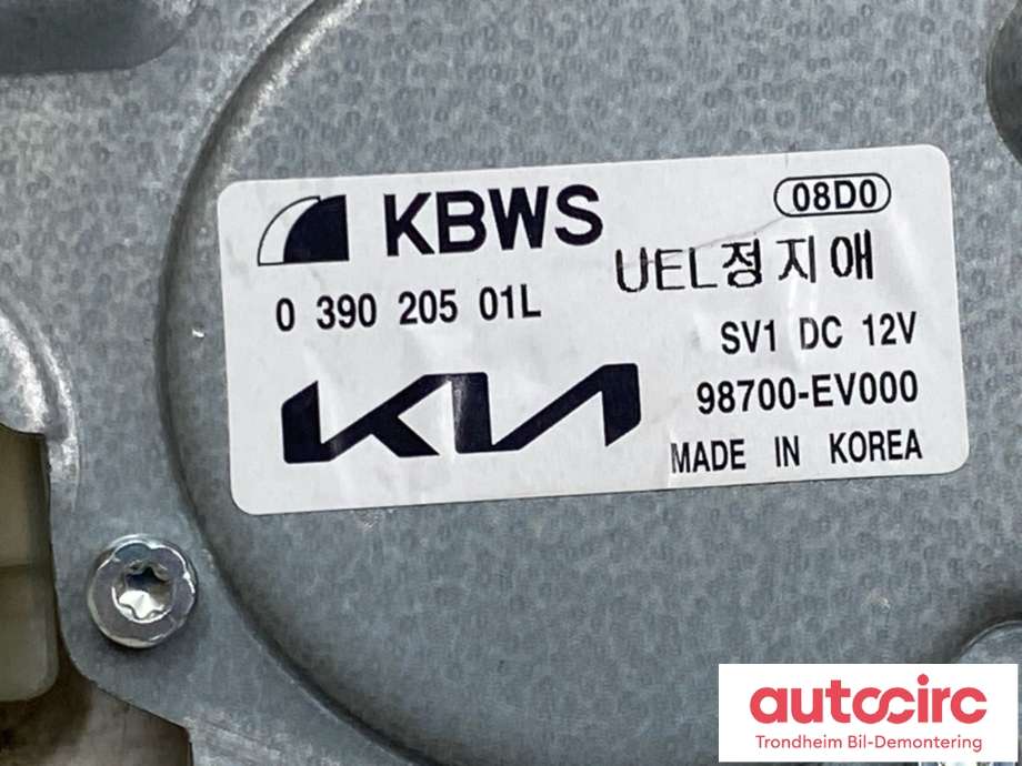 Viskermotor bakrute til Kia EV3 2025-->>  (98700EV000|)