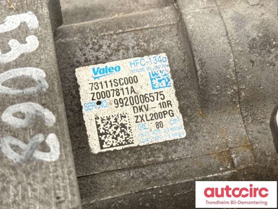 Aircondition kompressor til Subaru Impreza 2008-2012 (Type III)  (VALEO|73111-SC000|Z0007811A|)