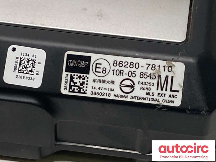 Bilstereo forsterker til Lexus NX 2014-2021 (Type I) (AZ10) (AZ10) (MARK LEVINSON|8628078110|862800WE62|)