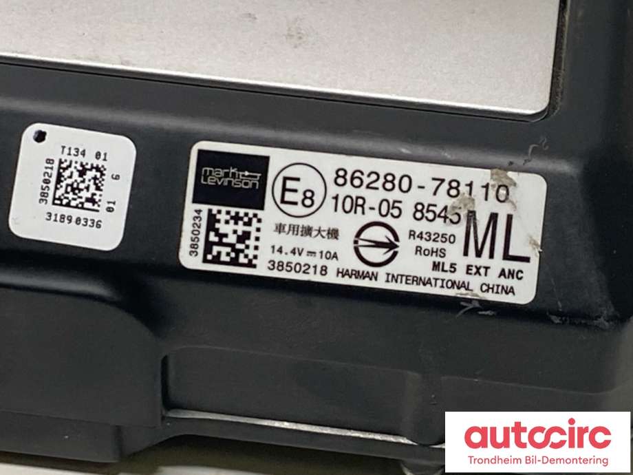 Bilstereo forsterker til Lexus NX 2014-2021 (Type I) (AZ10) (AZ10) (MARK LEVINSON|8628078110|862800WE62|)
