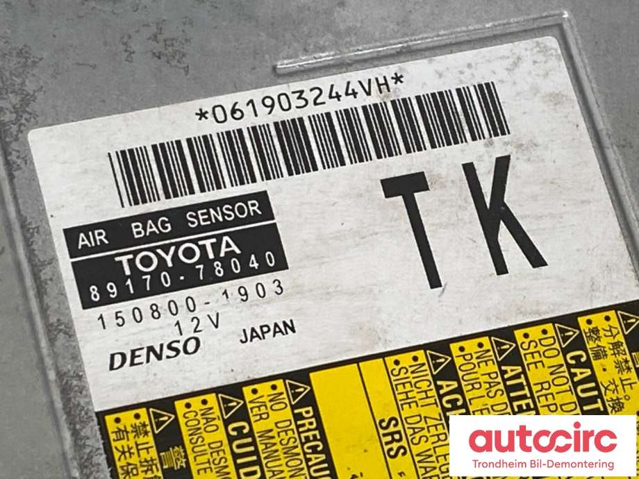 Styreenhet airbag hovedsensor til Lexus NX 2014-2021 (Type I) (AZ10) (AZ10) (DENSO|89170-78040|150800-1903|)