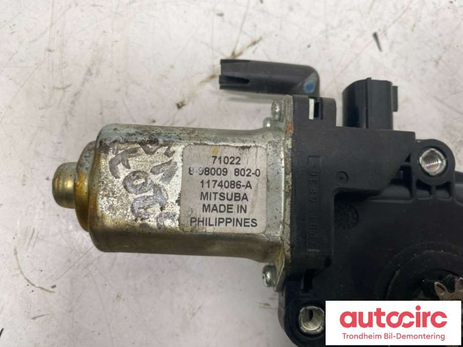 Ruteheis, kun motor, venstre foran til Isuzu D-Max 2007-2012 (Type I) (MITSUBA|8-98009-802-0|)