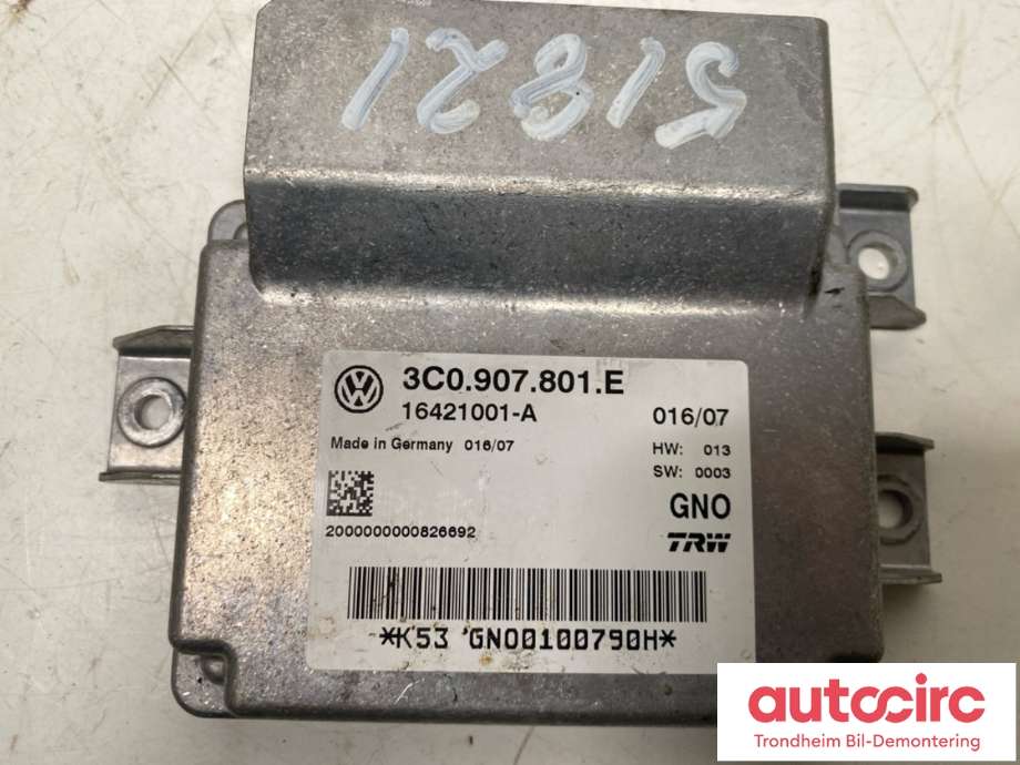 Styreenhet elektrisk parkbrems (EPB - Electric Parking Brake) til VW Passat 2005-2010 (B6) (B6) (TRW|3C0 907 801 E|3C0907801G|)