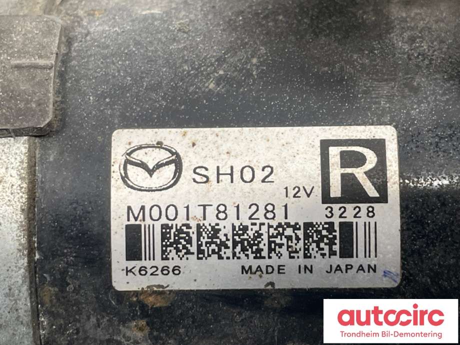 Starter diesel til Mazda 6 2013-2015 (Type III, Fase 1)  (SH02-18-400|SH0218400|M001T81281)