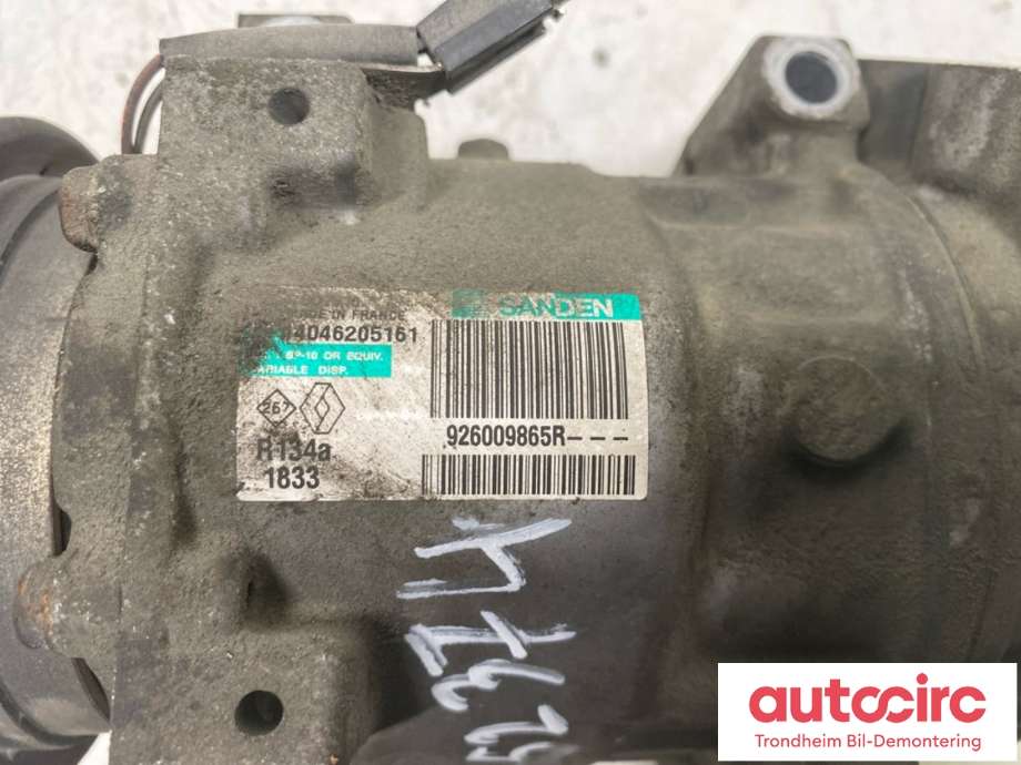 Aircondition kompressor til Nissan Qashqai 2010-2014 (Type I, Fase 2)  (SANDEN|2763000Q3J|92600986R|)