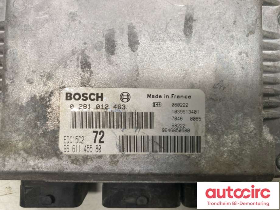 Styreenhet motor til Peugeot 807 2003-2009 (BOSCH|1940 EX|96 611 455 80|0 281 012 463)