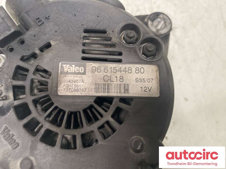 Dynamo diesel til Citroën C4, Picasso 2006-2013 (Type I) (VALEO|5705 AX|96 615448 80)