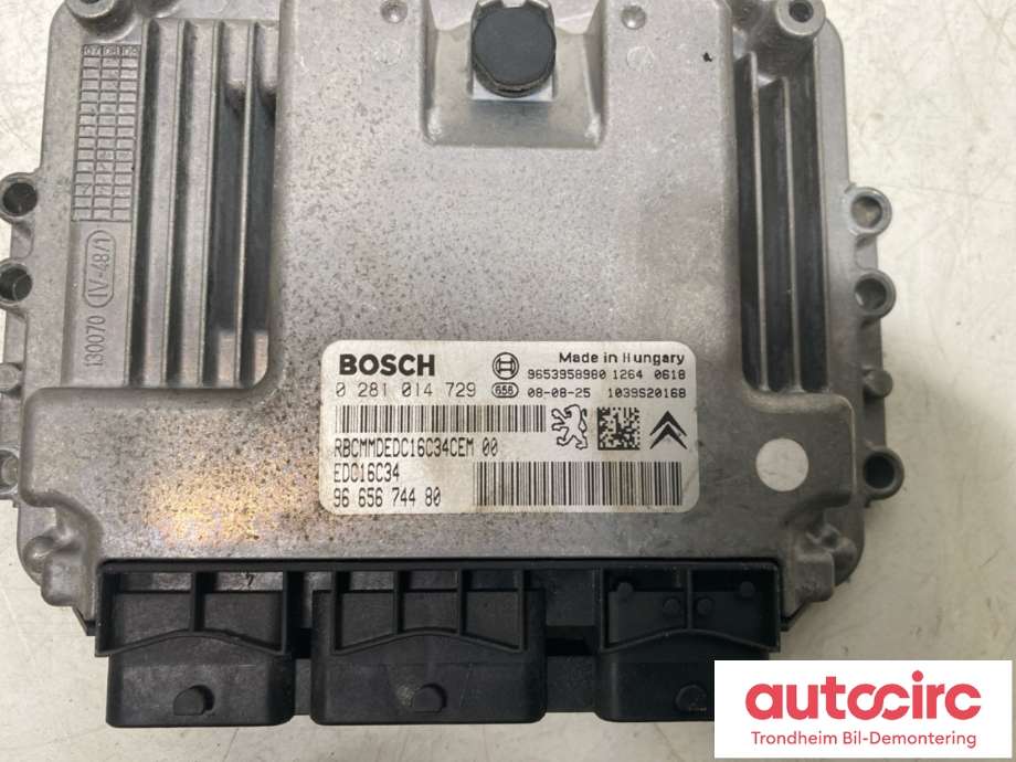 Styreenhet motor til Citroën C4, Picasso 2006-2013 (Type I)  (BOSCH|1943 AW|1943 AX|9665674480| 0 281 014 729)