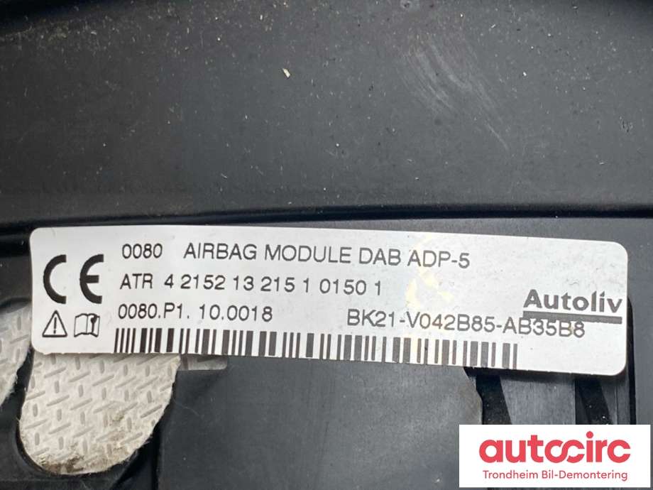 Airbag rattpute til Ford Transit Custom 2013-2023 (Type I)  (BK21-V042B85-AB35B8|1763190|)