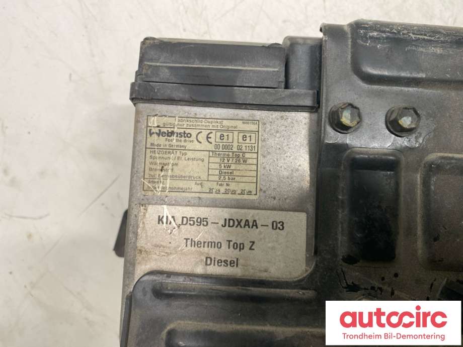 Dieselvarmer til Kia Sorento 2003-2009 Type I (D595-JDXAA-03|9004099E|972603E000)
