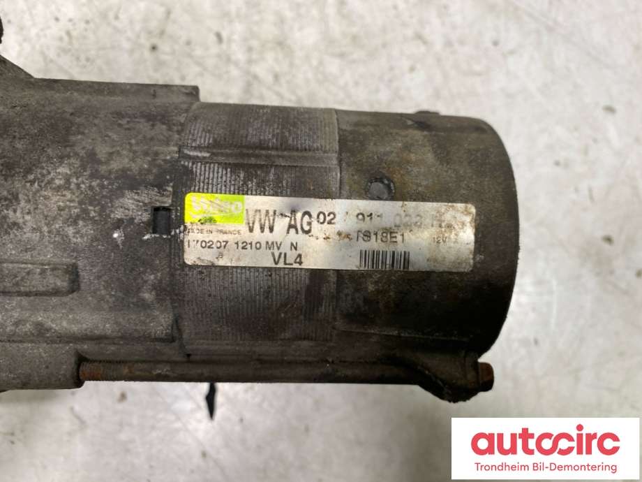 Starter diesel til VW Caddy 2004-2010 (Type III, Fase 1)  (VALEO|02Z911023F|02Z911023FX|0001123012)