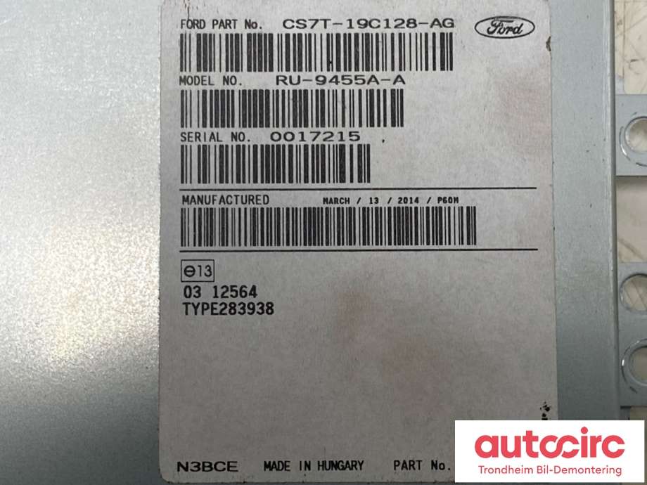 Styreenhet diverse til Ford S-Max 2010-2015 (Type I, Fase 2)  (CS7T-19C128-AG|1866870|)