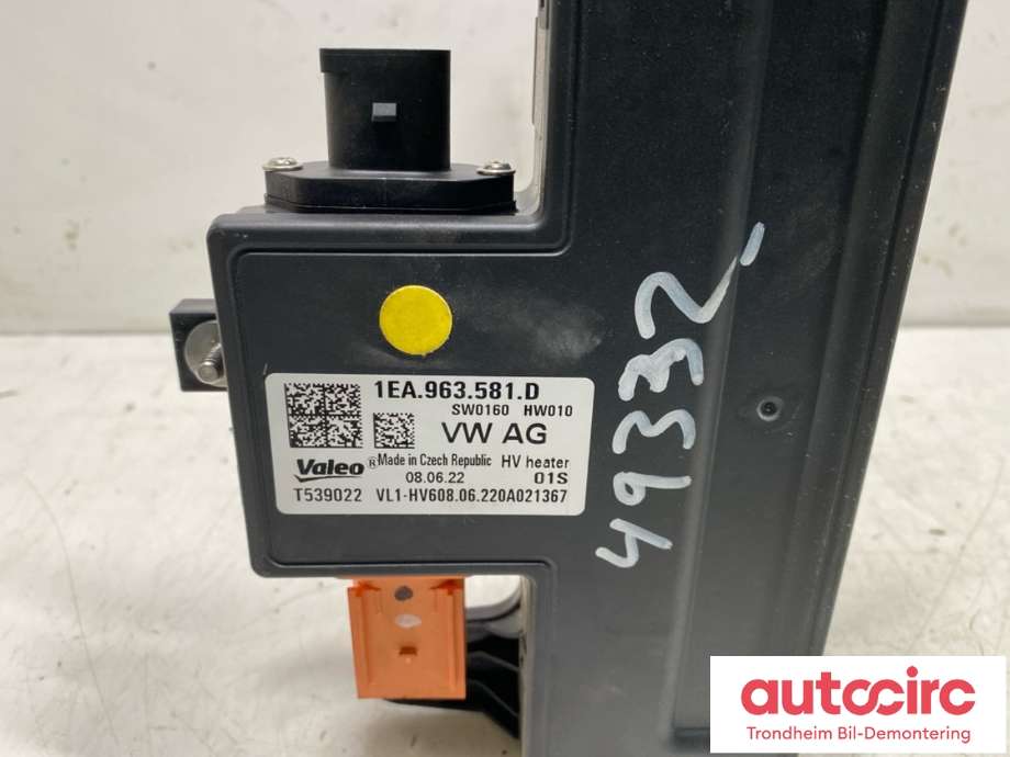 Varmeapparat PTC-heater til Cupra Born 2022-->>  (VALEO|1EA 963 581 D|1EA 963 581 E|)