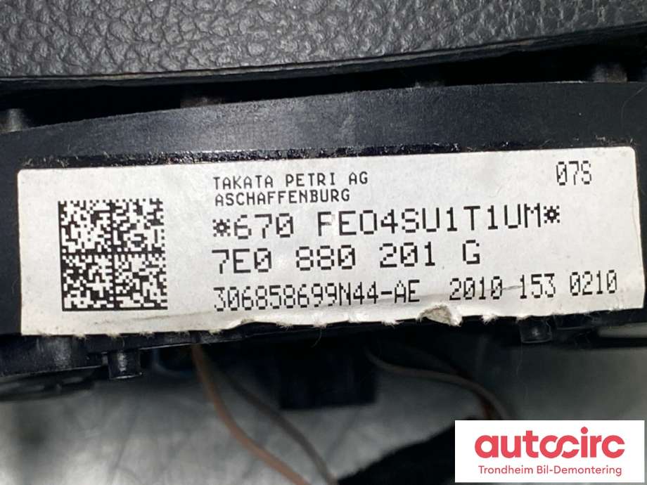 Airbag rattpute til VW Transporter / Caravelle 2009-2015 (Fase 2) (T5) (T5) (7E0880201G|7E0 880 201 H|)