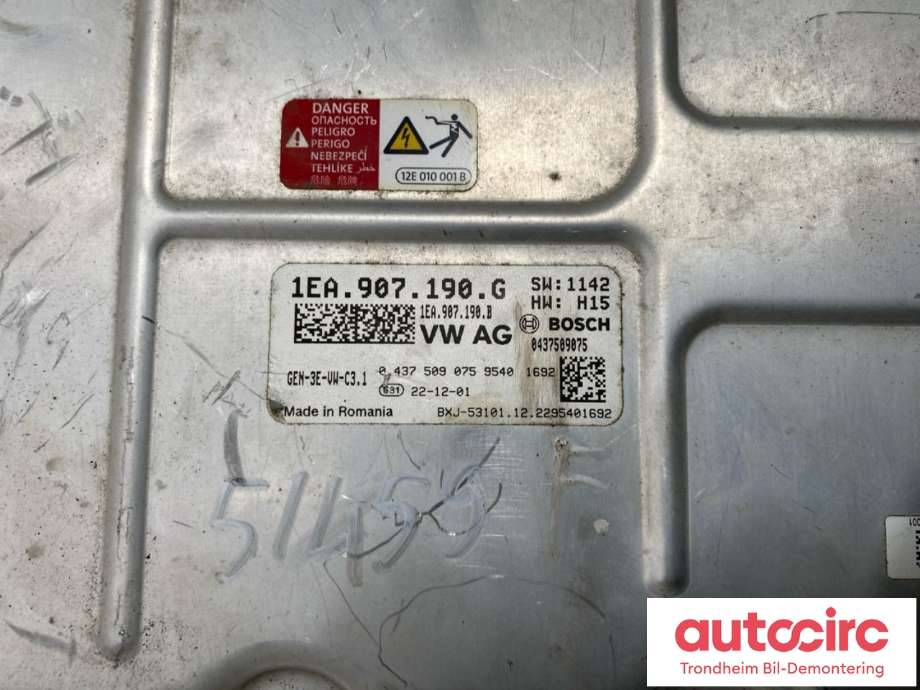 DCDC converter elbil til VW ID.3 2020-->>  (1EA907190G|)