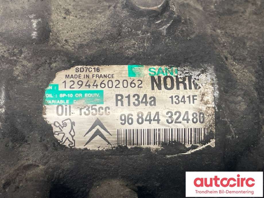 Aircondition kompressor til Peugeot 5008 2010-2017 (Type I)  (SANDEN||6453ZA|9800839580)