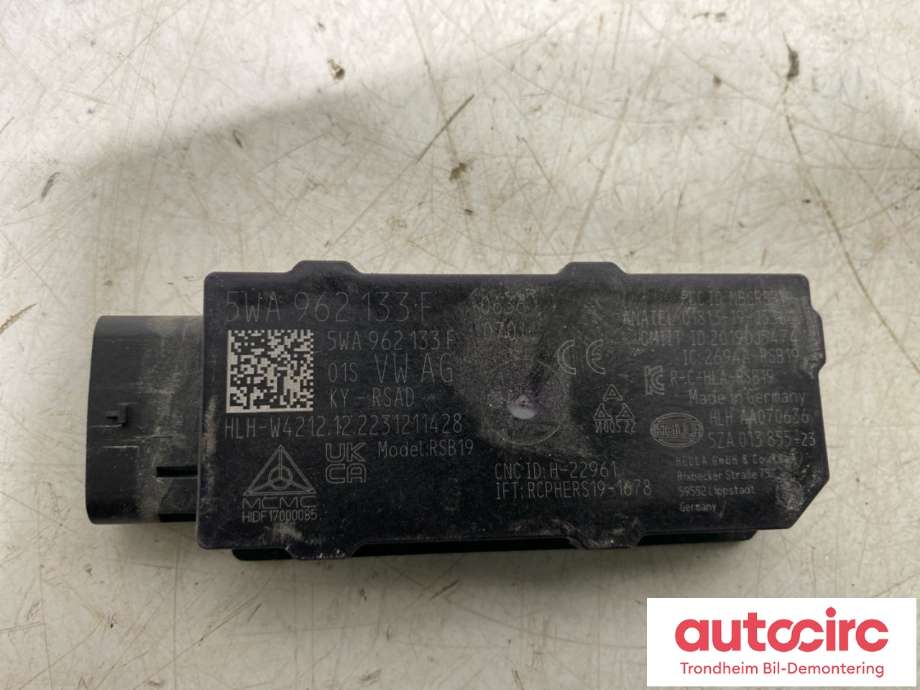 Styreenhet nøkkelfri/keyless til VW ID.3 2020-->> (5WA 962 133 F|)