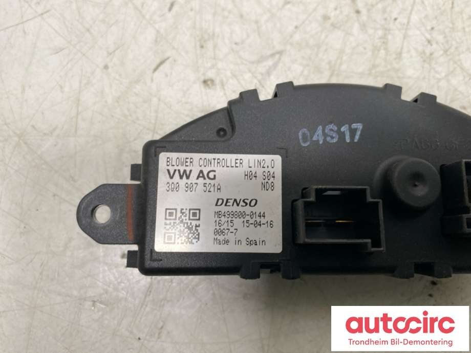 Varmeapparat motstand til VW Passat 2015-2019 (Fase 1) (B8) (B8) (DENSO|3Q0 907 521A|)
