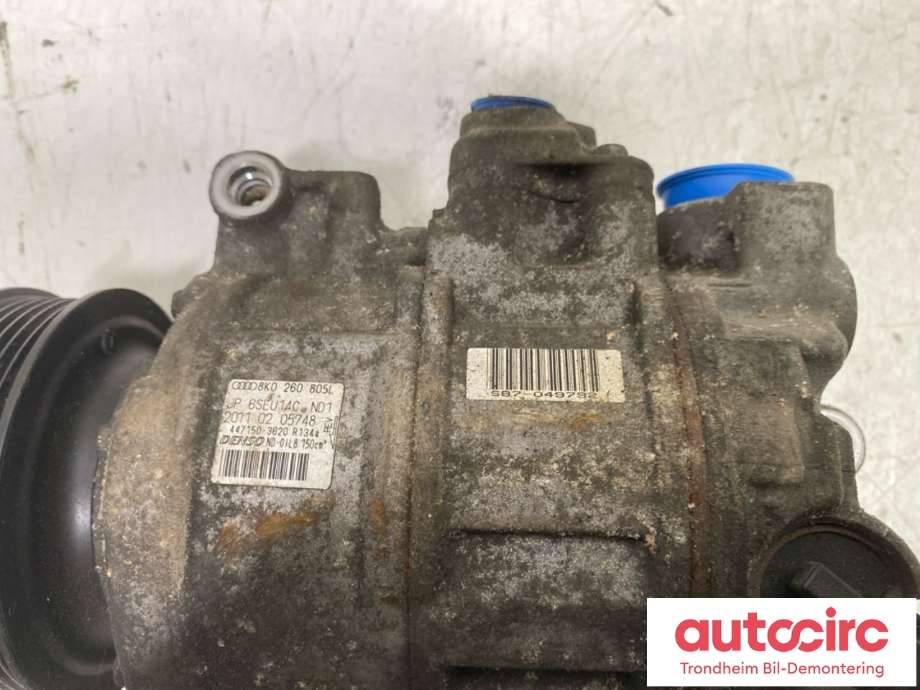 Aircondition kompressor til Audi Q5 2008-2012 (Type I, Fase 1)  (DENSO|8K0 260 805 L|8K0260805L|)