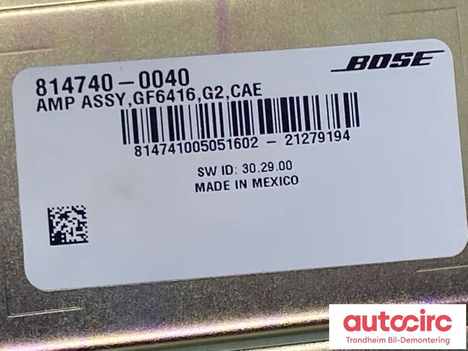 Bilstereo forsterker til Porsche Taycan 2019-->> (BOSE|9J1035223F|9J1035223L|)