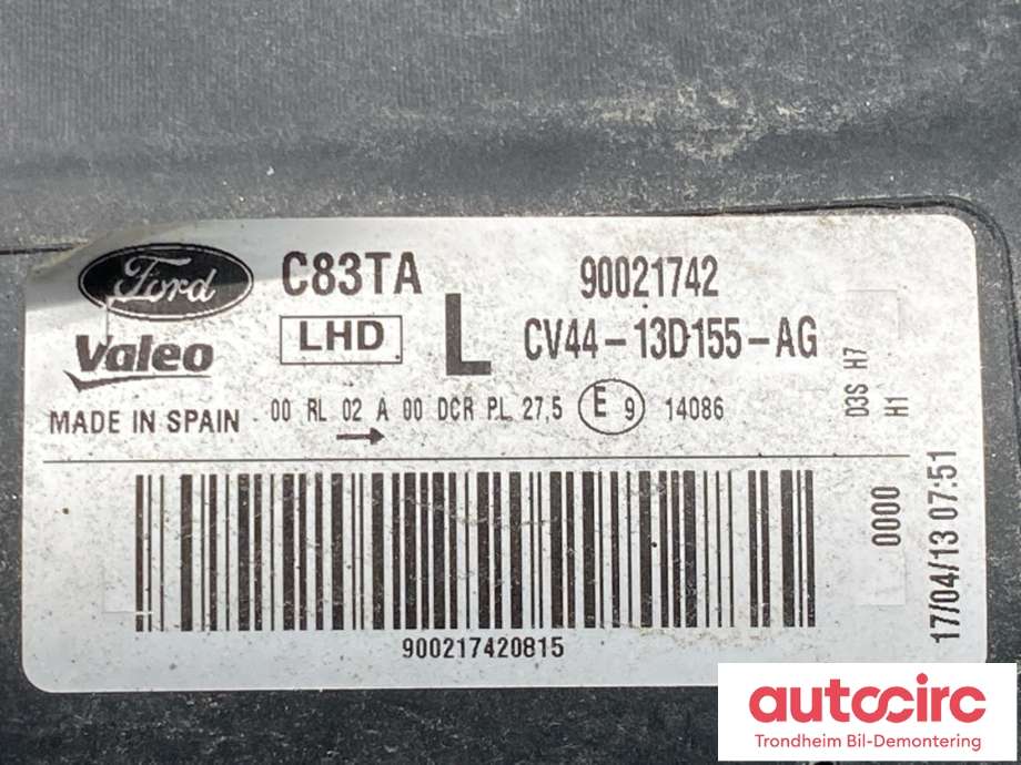 Frontlykt venstre xenon til Ford Kuga 2013-2019  (CV44-13D155-AG|CV44-13006-AG|5258475)