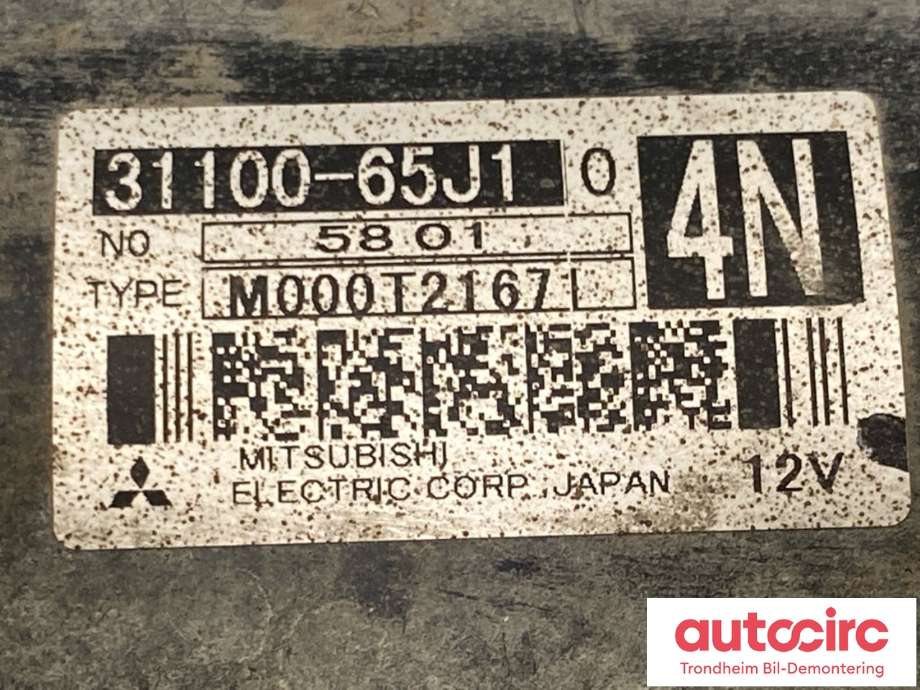 Starter til Suzuki Grand Vitara 2005-2015 (Type III)  (31100-65J10|)