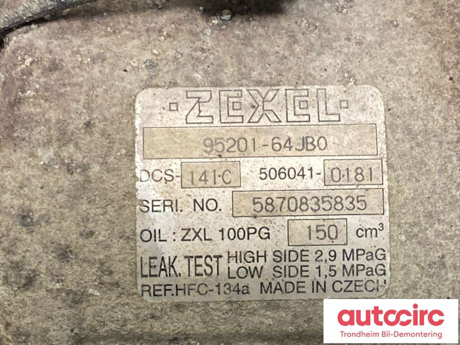 Aircondition kompressor til Suzuki Grand Vitara 2005-2015 (Type III)  (9520064JB1|)