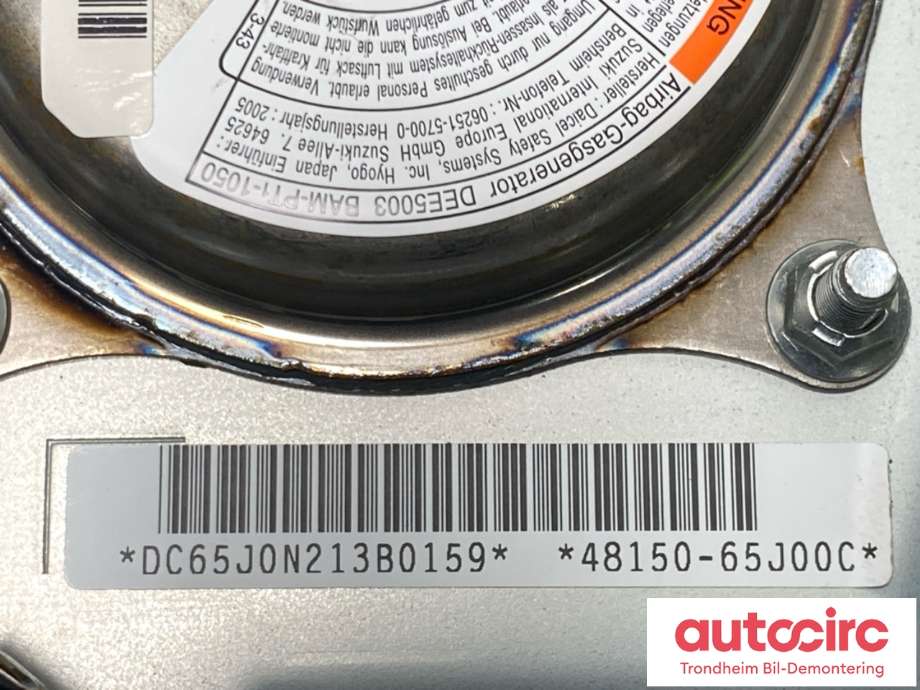 Airbag rattpute til Suzuki Grand Vitara 2005-2015 (Type III)  (4815065J00AHA|)