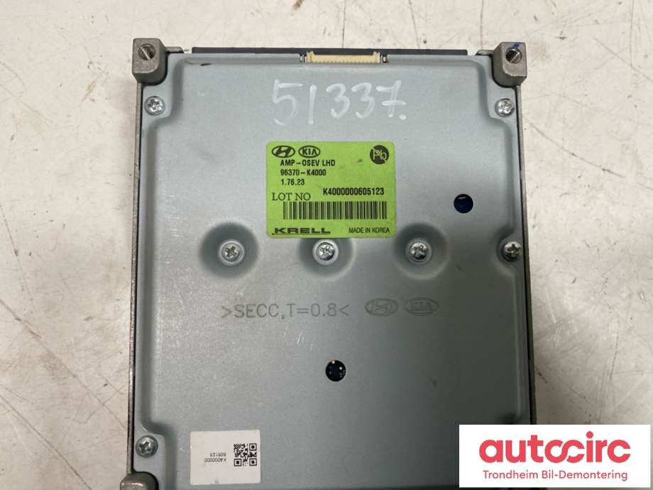Bilstereo forsterker til Hyundai Kona 2017-2021 (Type I, Fase 1) (KRELL|96370K4000|180600380|)