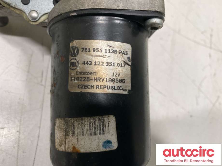 Viskermotor frontrute til VW Transporter / Caravelle 2009-2015 (Fase 2) (T5) (T5) (7E1 955 113 B|)
