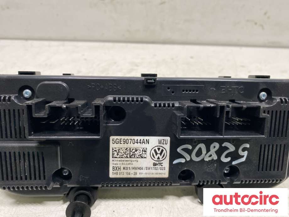 Varmeapparat betjening til VW e-Golf 2017-2020 (Fase 2) (5GE907044AN|5HB013104-28|)