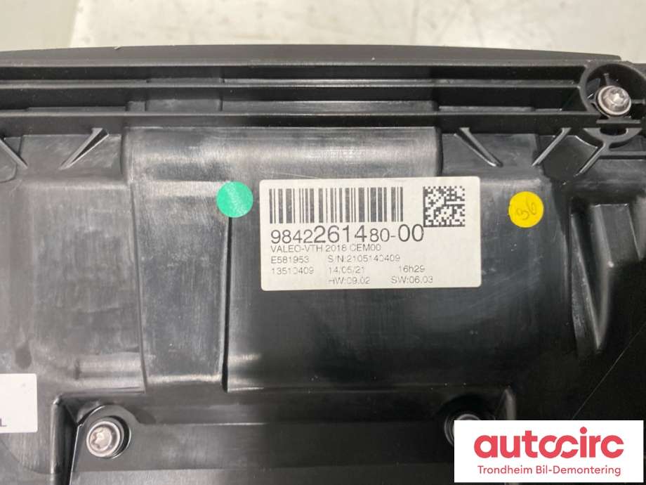 Instrument head-up display (HUD) til Citroën ë-C4 2020-->>  (VALEO|9842261480|9842261480-00|16 772 196 80)