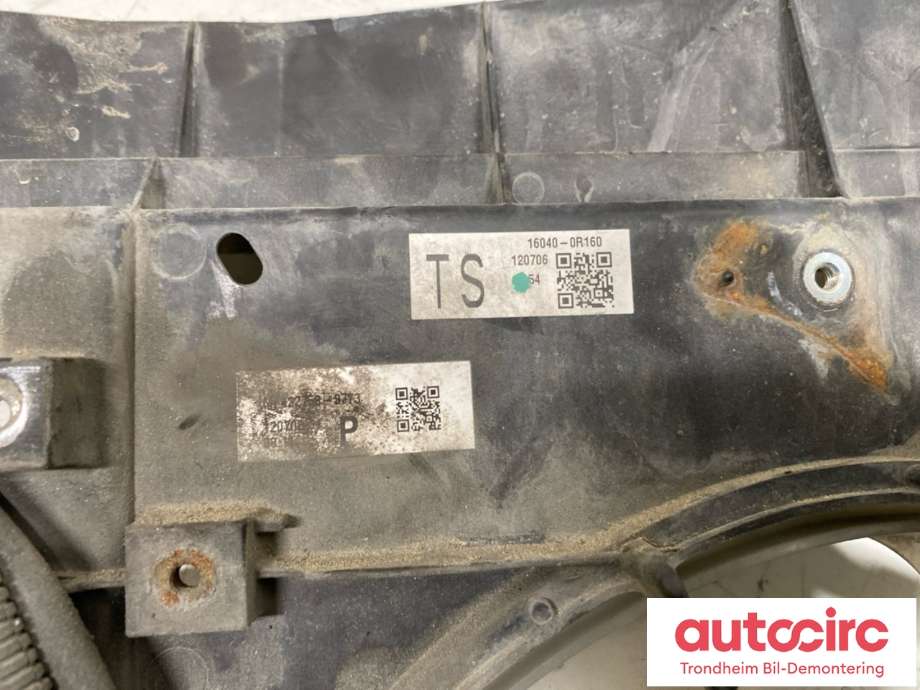Kjølevifte elektrisk til Toyota Avensis 2009-2015 (Type III, Fase 1)  (167110R060|163610R030| 163630R030|163610R080| 163630R040)
