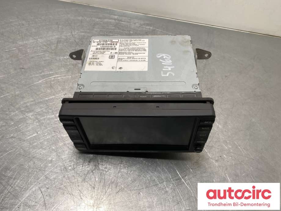 Bilstereo navigasjon skjerm til Mitsubishi ASX 2010-2019  (8750A239|)