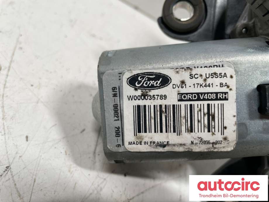 Viskermotor bakrute høyre til Ford Transit Connect 2013-2018 Type II, Fase 1  (VALEO|DV61-17K441-BA|W000035789|1807928)