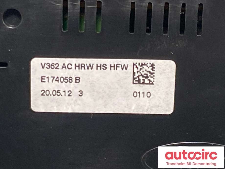 Varmeapparat betjening til Ford Transit Custom 2013-2023 (Type I)  (KK2T-19980-DA|2473879|)