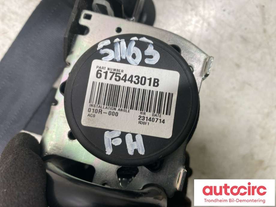 Sikkerhetsbelte foran høyre til Nissan Juke 2014-2018 (Fase 2) (86884BV96A|)