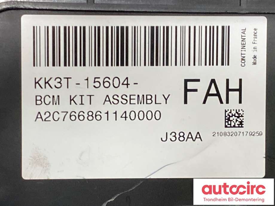 Sikringsboks til Ford Transit Custom 2013-2023 (Type I)  (KK3T-15604-FAH|KK3T-15604-FAL|2614132)