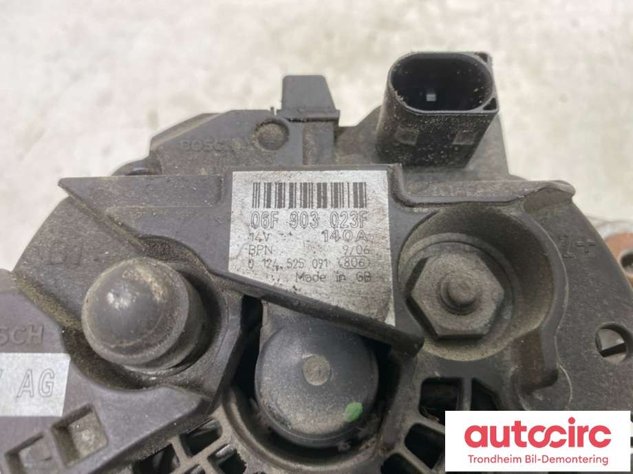 Dynamo diesel til VW Passat 2005-2010 (B6) (B6) (BOSCH|06F903023FX|06F 903 023 FX|06F 903 023 F| 0 124 525 091)