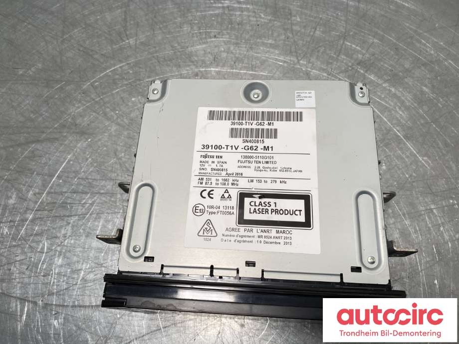 Bilstereo navigasjon skjerm til Honda CR-V 2012-2018 (Type IV)  (39100-T1V-G62|)