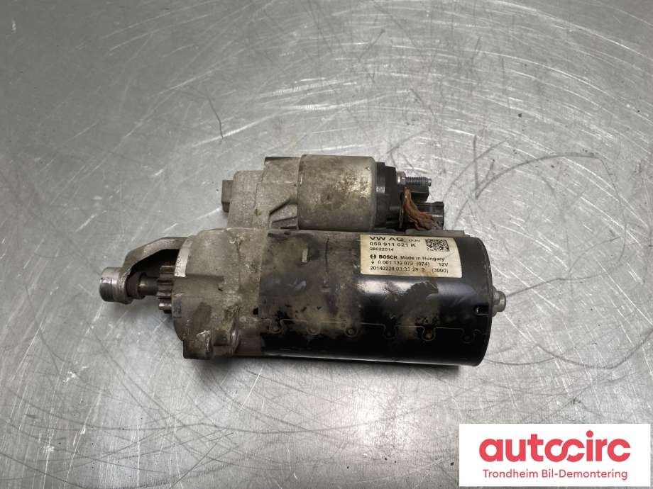 Starter diesel til Audi A6, Allroad 2012-2014 (Type III, Fase 1) (C7) (C7) (BOSCH|059911021K|0001139073|)